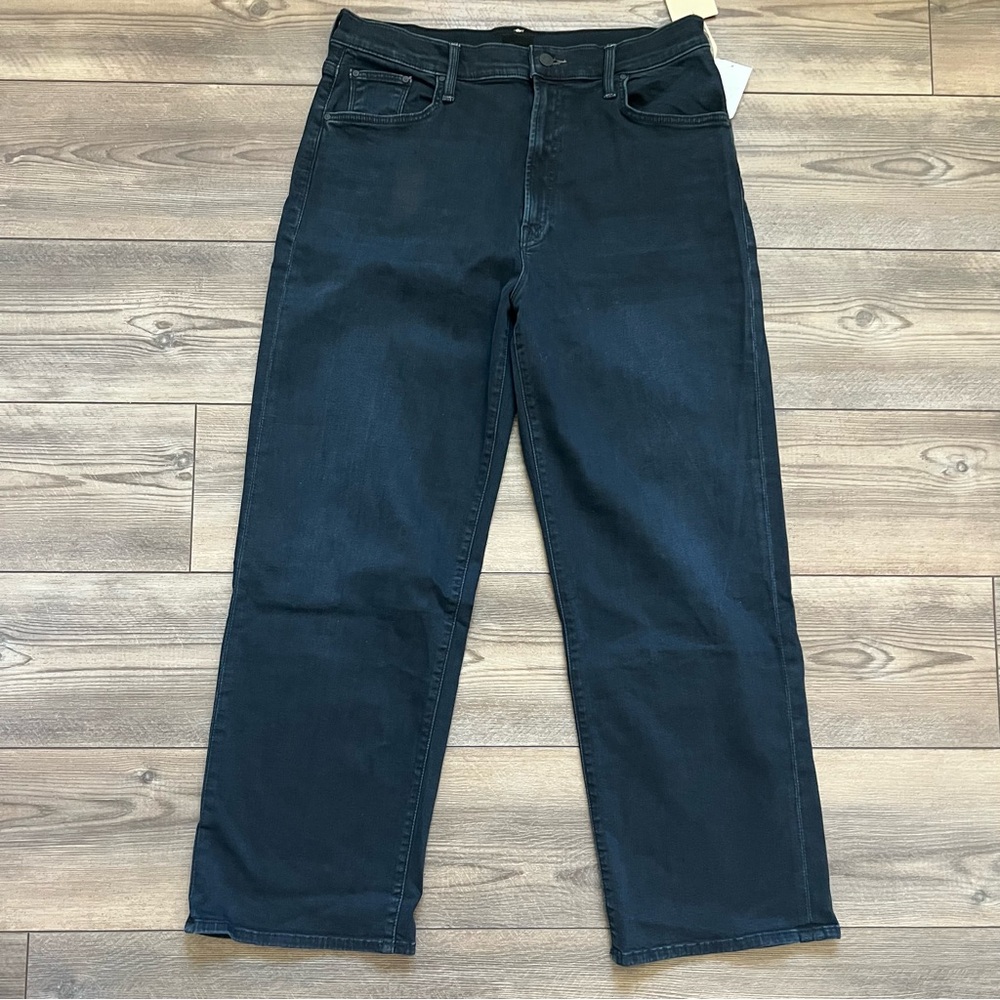 MOTHER The Rambler High Rise Ankle Straight Jeans in Night in Venice Sz 33
